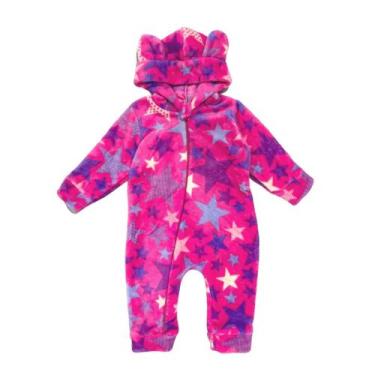 Imagem de Macacão Fleece Estampado 4 ao 10 - Fofotinhos, F39, Estrelas pink, 8
