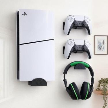 Imagem de Suporte Parede Compátivel Para PS5 Slim Digital Sem Leitor Suporte 2 C