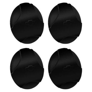 Imagem de Kit Calota Centro Roda Ferro Corsa Wind Celta Preto Brilho - DCAPS