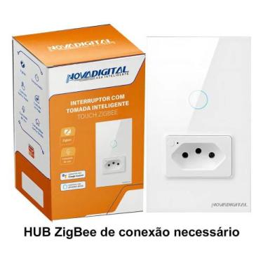 Imagem de Interruptor Inteligente Zigbee Novadigital 1 Tecla Botão Tou - Congrat