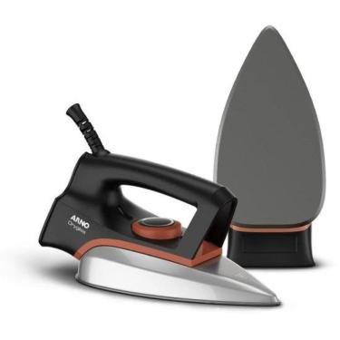 Imagem de Ferro de Passar a Seco Arno Drygliss 1200W com Base Antiaderente Preto Terracota 110V