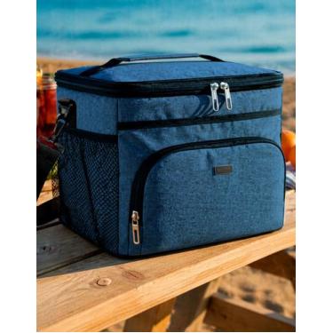 Imagem de Bolsa Termica Cooler Bebida Petisco Praia Camping Lancheira Mantem Tem