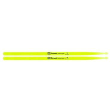 Imagem de Baqueta Liverpool Luminous Fiber Neon Verde 7A Fluorescente em Fibra S