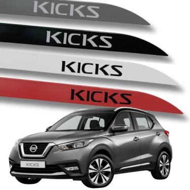 Imagem de Jogo Friso Slim Lateral Para o Carro Kicks com Grafia Cores - Nissan, 