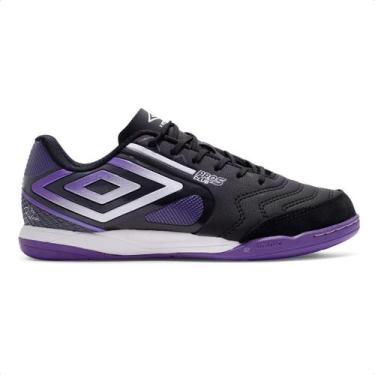 Imagem de Chuteira Futsal Umbro Pro 5 Bump Club Masculina, 42, Preto, Roxo