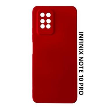 Imagem de Capa + Película Vidro 3D Compatível Infinix Note 10 Pro - DB, Vermelho