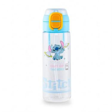Imagem de Garrafa Stitch Escolar Robusta Infantil Antivazamento Disney 620ml