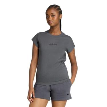 Imagem de Camiseta Adidas Essentials Linear Cinza, M