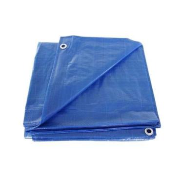 Imagem de Lona com Ilhós Lona Azul 4x5m 150 Micras Resistente e Durável Azul DTO