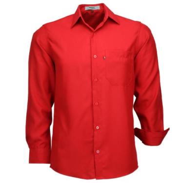 Imagem de Camisa Social Amil Microleve Masculina Clássica Manga Longa Não Amassa