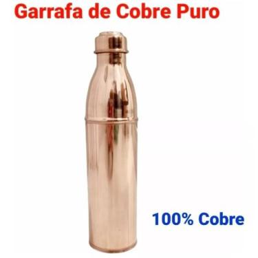 Imagem de Garrafa De Cobre Puro 450 Ml Postagem Rápida - Arte e Cobre