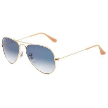 Imagem de Oculos Solar Ray-Ban Metal Aviador Rb3025L 001/3F62