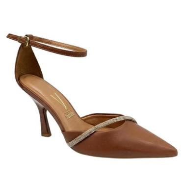 Imagem de Sapato Scarpin Casual Feminino Vizzano 1464.103 Slingback Marrom, 39