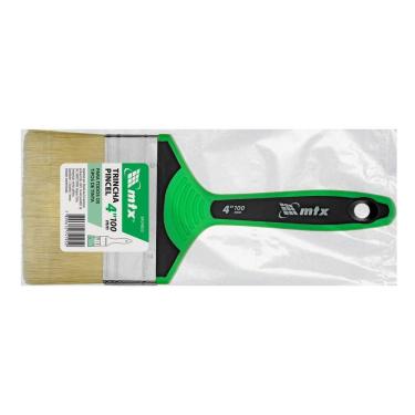 Imagem de Trincha Pincel 4 Multiuso para Pintura com Cerdas Sintéticas Cabo 2 Componentes Vermelho MTX