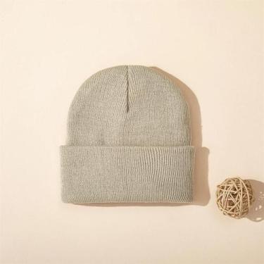 Imagem de Gorro De Inverno Para Bebê Recém-Nascido Em Cor Sólida, Tricô De Pelúc