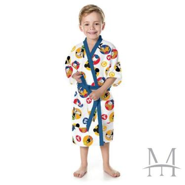 Imagem de Roupão Infantil Felpudo Lepper Mickey Tam P (4 a 6 Anos)