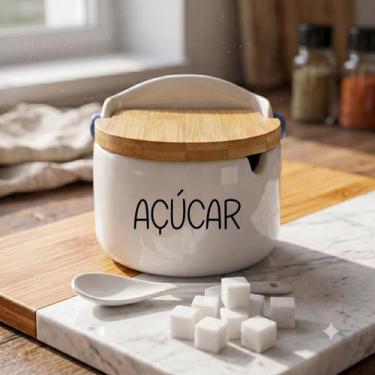 Imagem de Porta Mantimentos/Condimentos - Branco (250 g) Açúcar - Lyor, Açúcar
