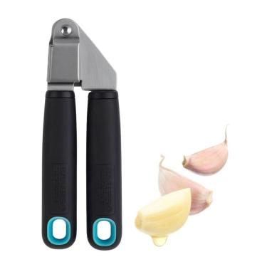 Imagem de Espremedor de Alho BS41189 Manual Aço Inoxidável e Silicone Ergonômico para Cozinha Preto The Secret