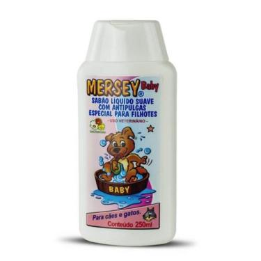 Imagem de Shampoo Antipulgas para Cães e Gatos Filhotes Mersey Baby 250ml