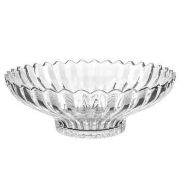 Imagem de Centro de Mesa de Cristal Geneva Redondo Lapidado 32,5cm Transparente Wolff