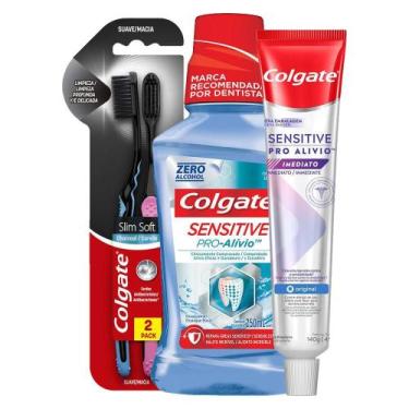 Imagem de Kit Colgate: 1 Creme Dental + 1 Enxaguante Bucal + Escova Dental