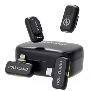 Imagem de Microfone de Lapela Duplo Sem Fio_Hollyland LARK_A1 Duo Combo Wireless