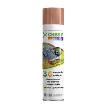 Imagem de KIT 3 Tintas Spray 400ml Metálica Chesy Alumínio Cobre Cromado Espelha