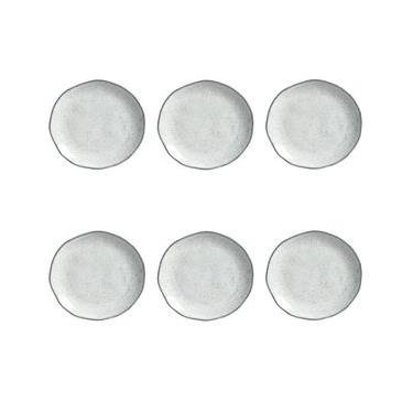 Imagem de Conjunto de Pratos de Sobremesa Orgânico Echo em Cerâmica Stoneware Porto Brasil