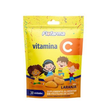 Imagem de Suplemento Pastilha De Goma Vitamina C Kids Laranja 45g - Flofarma