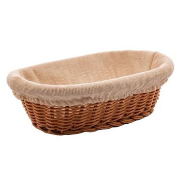Imagem de Cesta Oval com Forro Lyor de Rattan Plástico 24cm