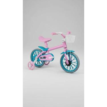 Imagem de Bicicleta Infantil Aro 12 Rosa Com Cestinha e Garrafa - Congratulation