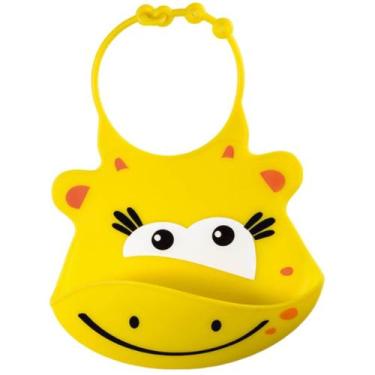 Imagem de Babador Silicone Avental Cata Migalhas Bebê Impermeável - Multikids, A