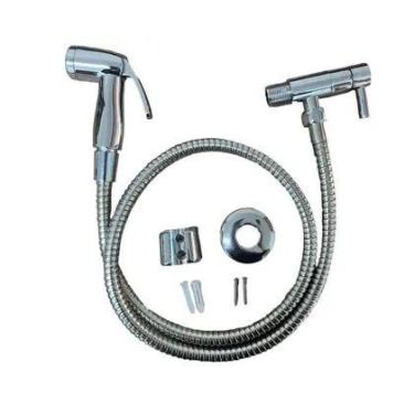 Imagem de Ducha Higiênica Luxo Cromada ZRZ ABS Resistente com Registro 1/4 de Vo