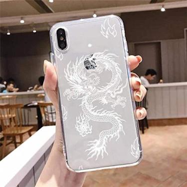Imagem de Capa de telefone transparente com dragão de desenho animado da moda para iphone 5 5s 5c se 6 6s 7 8 11 12 13 plus mini x xs xr pro max Capa protetora, A6, para iphone 12MiNi