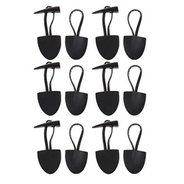 Imagem de Milageto 6 Conjuntos de Jaqueta Botões de Couro Chifre Fechamento de para Decoração de Shelter Xaile Roupas, Preto, Tamanho real