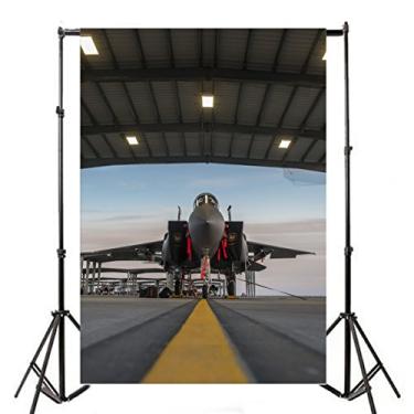 Imagem de Yeele 1,5 x 2,1 m Caçador Militar Foto Pano de Fundo Vinil Jet Avião Base Militar Avião Fotografia Fundo Jetliner Adulto Piloto Retrato Foto Cabine Vídeo Filmagem Papel de Parede Estúdio Adereços