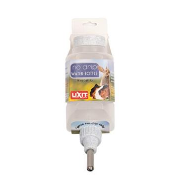 Imagem de Lixit Garrafas de água Top Fill sem gotejamento para coelhos, furões, hamsters, porquinhos da índia, ratos, chinchilas e outros animais pequenos (473 ml, granito)