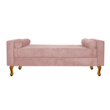 Imagem de Recamier Félix Queen Size 160cm Suede Rosê
