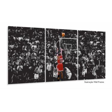 Imagem de Quadro Michael Jordan Basquete Sexta Tela Em Tecido 120x60