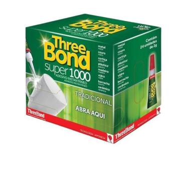 Imagem de Cola Super 1000 Three Bond Instantânea 2G Kit Com 24 Peças