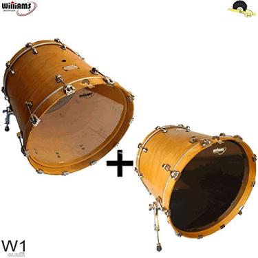 Imagem de Kit de Peles Williams - W1(Batedeira) monofilme Clear 22″ + Pele(Resposta) WB1SC 22"