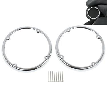 Imagem de HDBUBALUS Acabamento de alto-falante cromado para motocicleta para Harley Electra Glide Ultra Limited Tri Glide FLHTCU FLHTK 2014-2024
