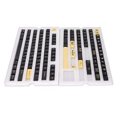 Imagem de PBT keycaps estilo sem letras sem desbotamento 5 lado sublimação de altura cereja conjunto de teclas DIY fazendo 132 teclas de escritório para teclado mecânico