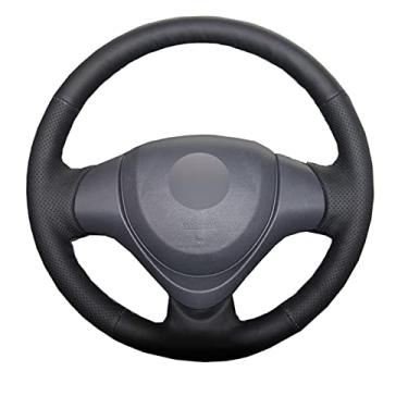 Imagem de JEZOE Capa de volante costurada à mão em couro, para Suzuki Jimny 2015-2018 Acessórios interiores do carro Estilo do carro