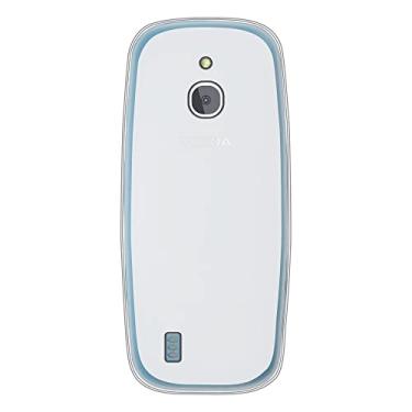 Imagem de Capa para Nokia 3310 4G, capa traseira de TPU macio à prova de choque, silicone anti-impressões digitais, capa protetora de corpo inteiro para Nokia 3310 4G (6,3 cm) (branca)