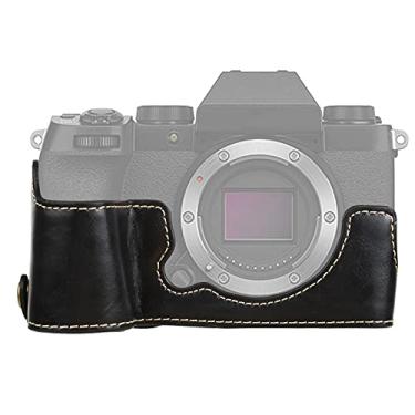 Imagem de HONGYAN capa da câmera 1/4 de linha de polegada de couro pu câmera de couro meia base para fujifilm x-s10 acessórios para câmera