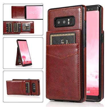 Imagem de Mobile phone accessories Para Samsung for Galaxy Note 8 cor sólida PC + capa protetora TPU com suporte e slots de cartão phone case