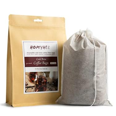 Imagem de Filtros de café frio sem bagunça – 120 sacos descartáveis de malha fina para cafeteira concentrada/gelada, kit de prensa francesa/fria, chá quente em jarro ou jarro maçon, 10 x 15 cm, Branco, 60 Pack - 8" x 12"