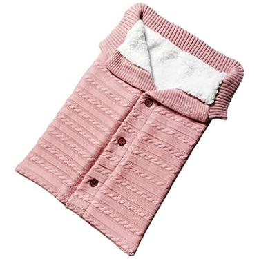 Imagem de Cobertor para bebê | Saco de dormir quente de inverno para bebês | Maogear (rosa) 68 cm x 40 cm