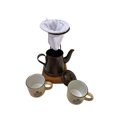 Imagem de Kit de Café Individual Marrom e bege Demolição